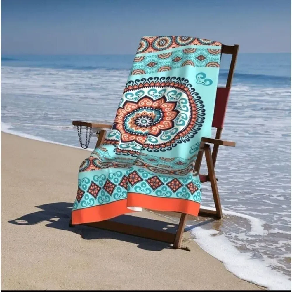 AQUA mandala microfiber lightweight moisture wicking towel paisley quick dry